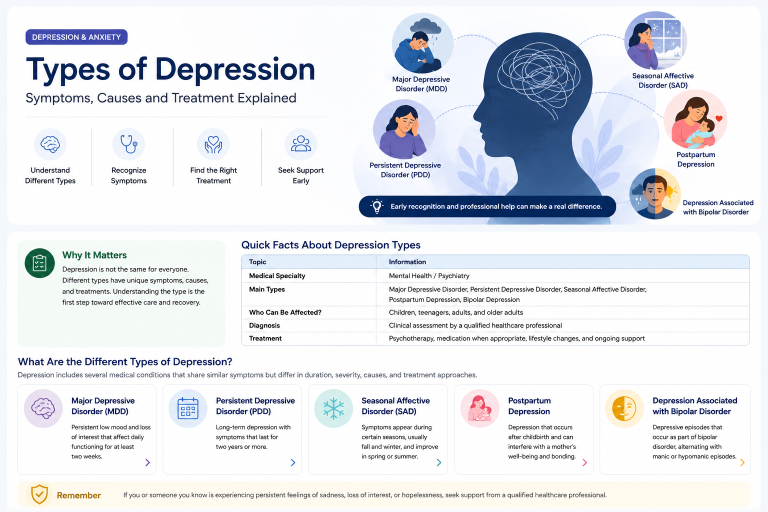 Types of Depression: Symptoms, Causes and Treatment Explained